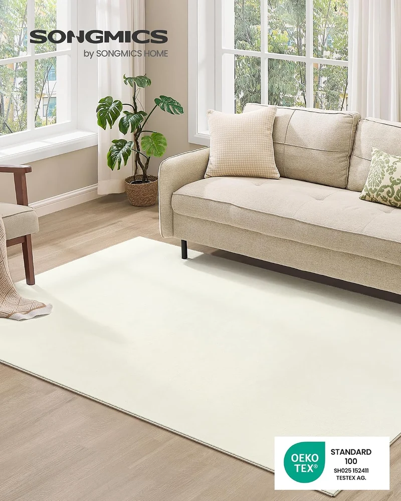 SONGMICS Teppich, 160 x 230 cm, Wohnzimmerteppich, Rutschfester Teppich, Dekoration, für Wohnzimmer,