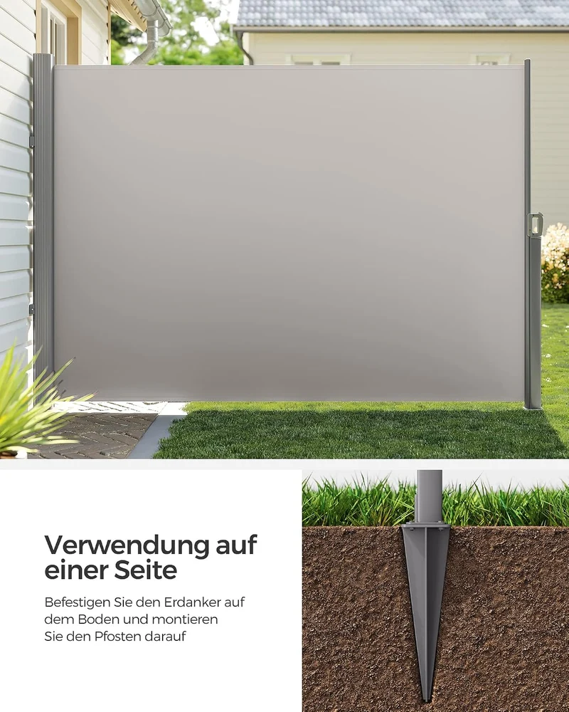 SONGMICS Erdanker, Bodenanker für Standpfosten von Seitenmarkisen