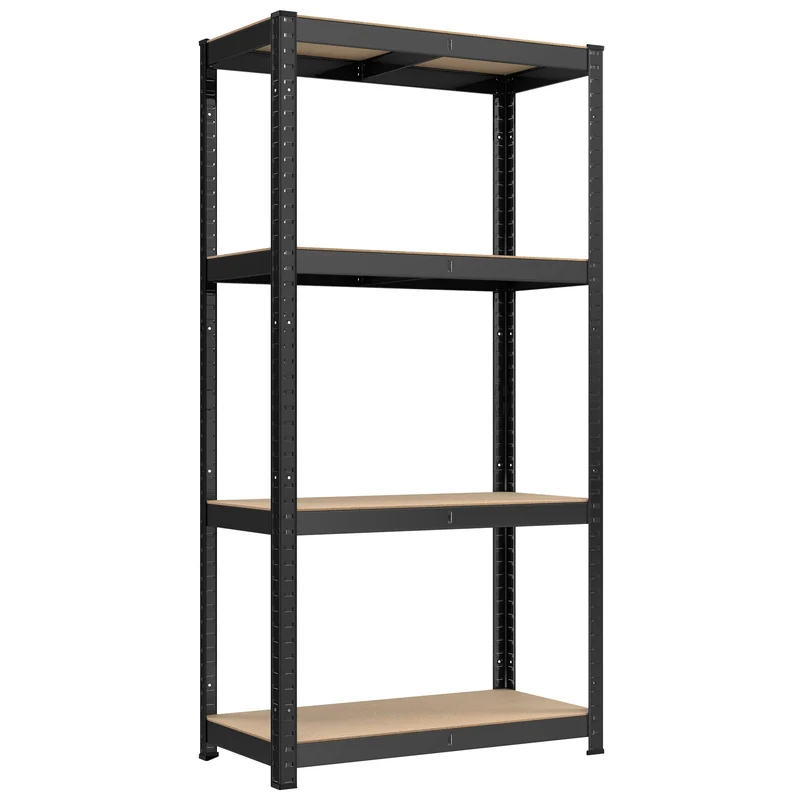 SONGMICS Schwerlastregal, 4 verstellbare Ablagen, 40 x 80 x 160 cm 1 Schwarz, 1 Schwarz