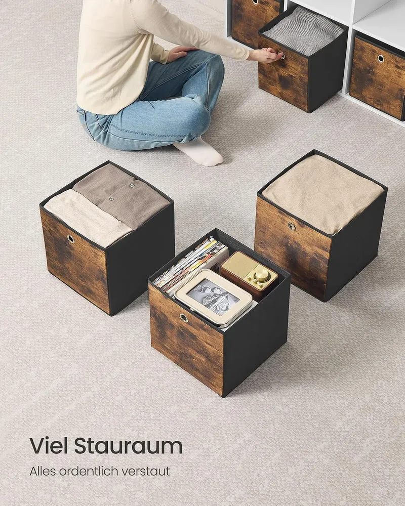 SONGMICS Aufbewahrungsbox, 8er Set, Ordnungsboxen, Faltbox, 30 x 30 x 30 cm, Stoffbox, für Würfelreg