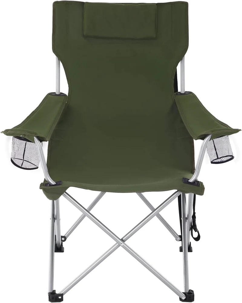 SONGMICS Campingstuhl, Klappstuhl, bis 150 kg belastbar 1 Grün, 1 Grün