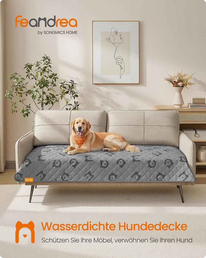 Feandrea wasserdichte Hundedecke, rutschfeste Unterseite, 178 x 76 cm M (178 x 76 cm), M (178 x 76 c