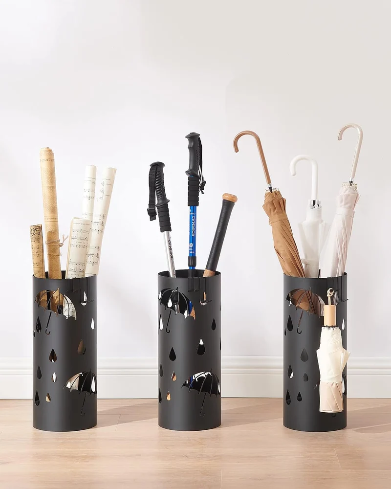 SONGMICS Regenschirmständer, mit 4 Haken, 17 x 41 cm (Ø x H)