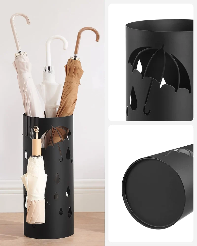 SONGMICS Regenschirmständer, mit 4 Haken, 17 x 41 cm (Ø x H)