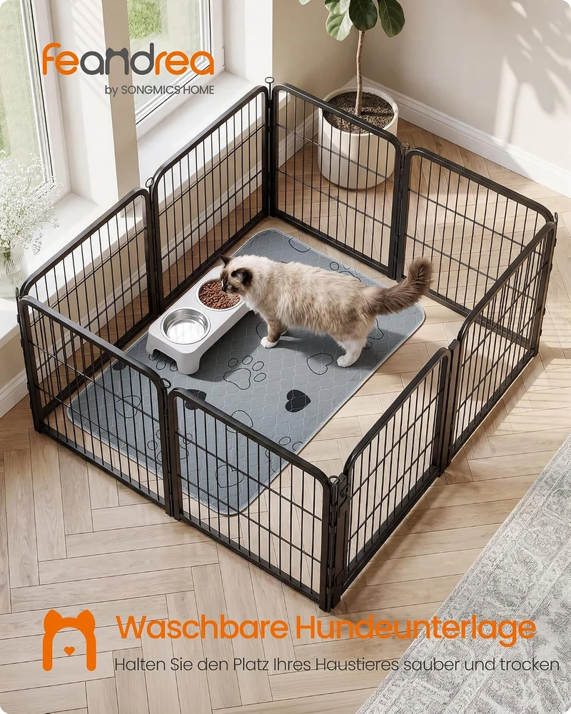Feandrea Welpen-Unterlagen waschbar, auslaufsicher, 2er Set, 90 x 60 cm, 90 x 60 cm