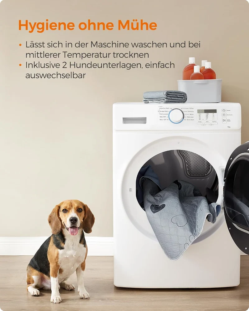 Feandrea Welpen-Unterlagen waschbar, auslaufsicher, 2er Set, 90 x 60 cm, 90 x 60 cm