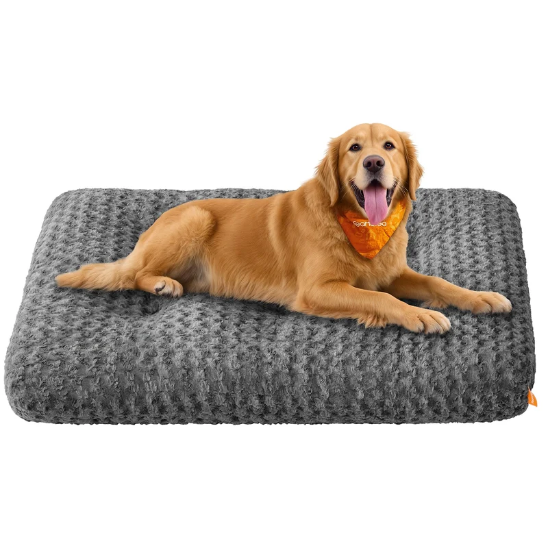 Feandrea Hundebett, 122 x 74 cm, weiche Polsterung, waschbar, rutschfest L 122 x B 74 x H 10 cm schi