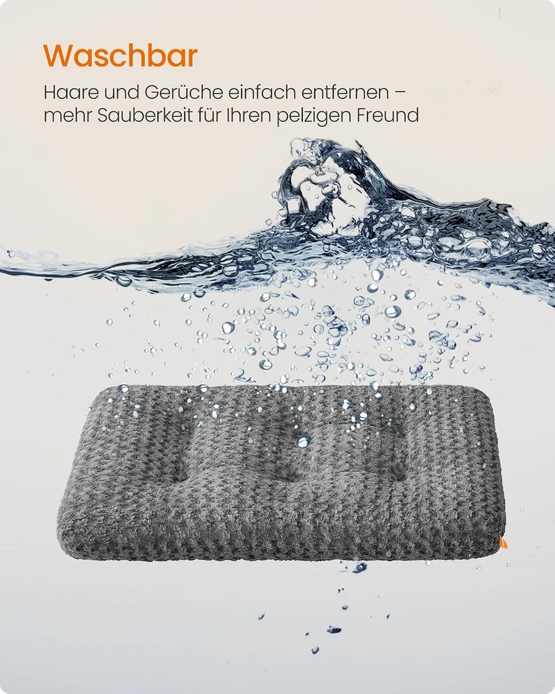 Feandrea Hundebett, 122 x 74 cm, weiche Polsterung, waschbar, rutschfest L 122 x B 74 x H 10 cm schi