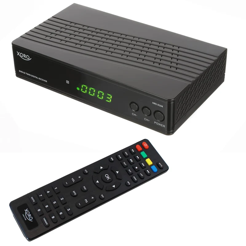 XORO HRS 9194 - DVB-S2 FullHD Satelliten Twin Receiver, PVR Ready - 2 Aufnahmen gleichzeitig möglich