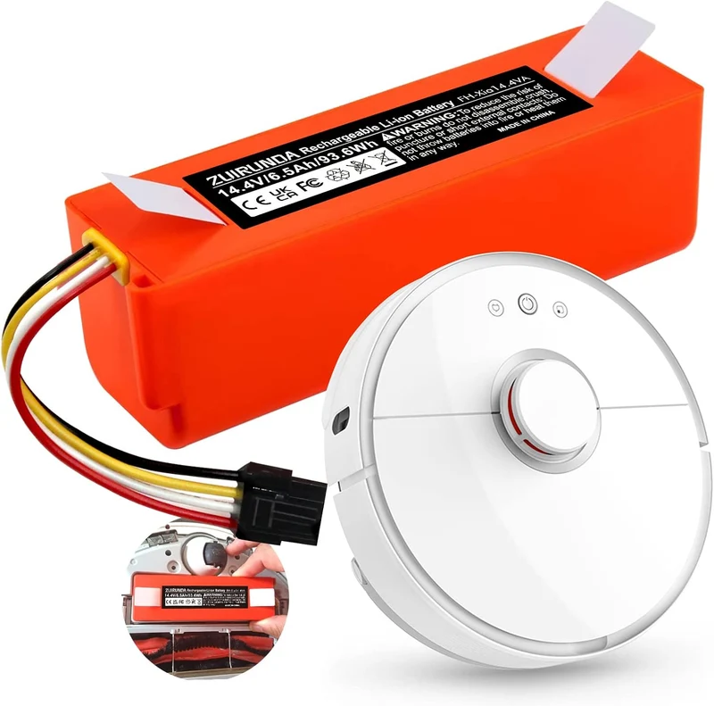 ZUIRUNDA 14,4 V 6500 mAh Li-Ion Akku Ersatz für Xiaomi Mi Roboter Xiaomi Mijia Roborock S50 S51 Robo