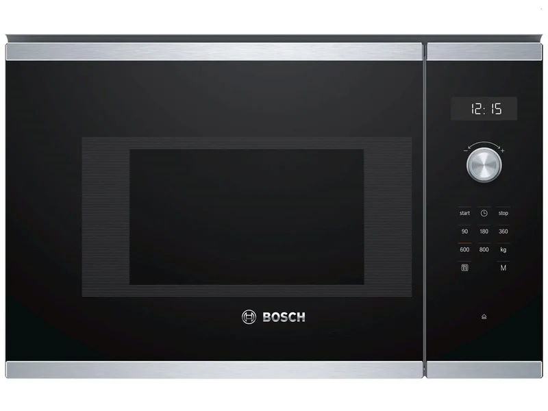 Bosch Hausgeräte BFL524MS0 Serie 6 Einbau-Mikrowelle, 38 x 60 cm, 800 W, Drehteller 25,5cm, Türansch