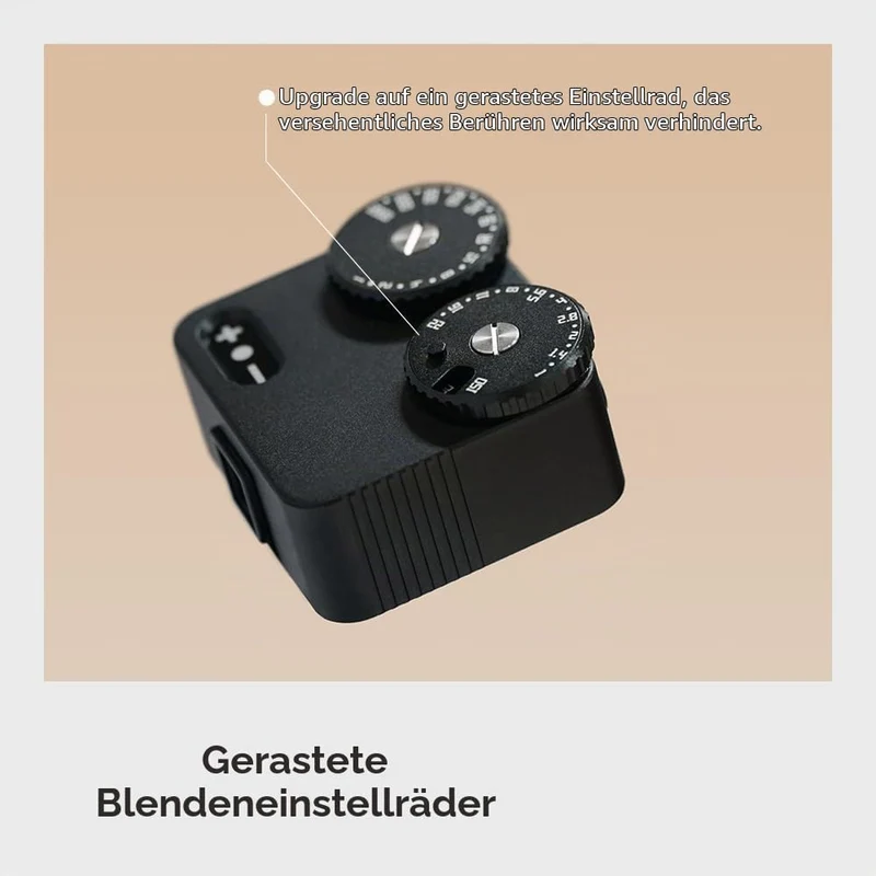 TTartisan Belichtungsmesser, mit Zwei Einstellrädern für ISO-Blende und Verschlusszeit, kompatibel m