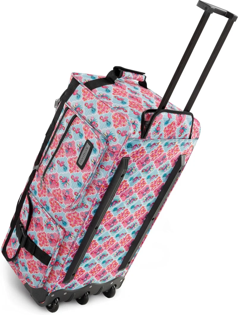 normani Reisetasche 80 L Reise-Trolley Jumbo XXL Big-Travel mit 3 Rollen und grossem Hauptfach - rie