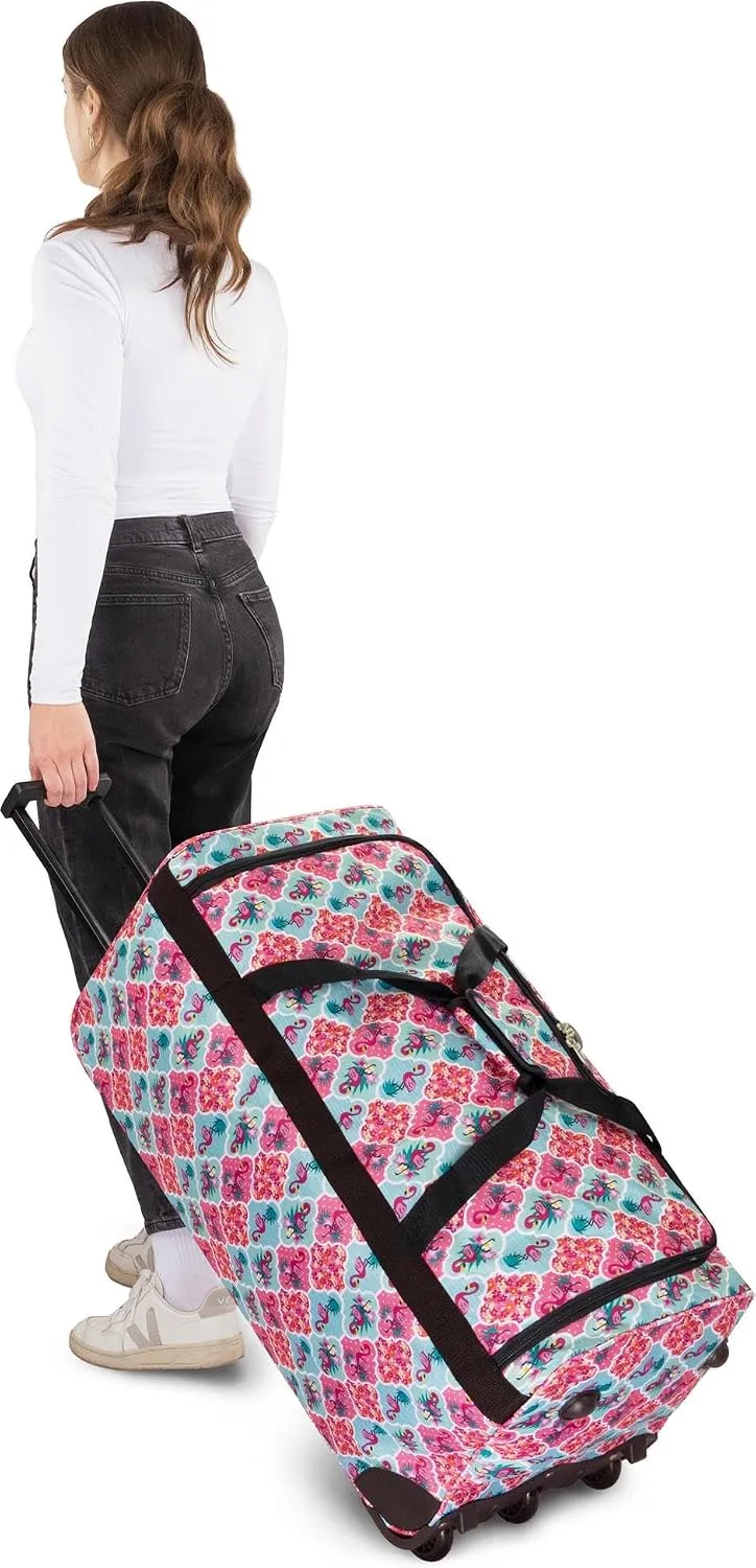normani Reisetasche 80 L Reise-Trolley Jumbo XXL Big-Travel mit 3 Rollen und grossem Hauptfach - rie