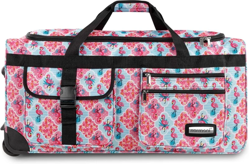 normani Reisetasche 80 L Reise-Trolley Jumbo XXL Big-Travel mit 3 Rollen und grossem Hauptfach - rie