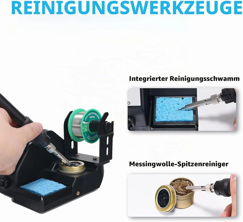 YIHUA 926LED-IV 60W Lötstation 90~480°C lötkolben set mit 2 aufsteckbaren helfenden Händen, Lötdraht
