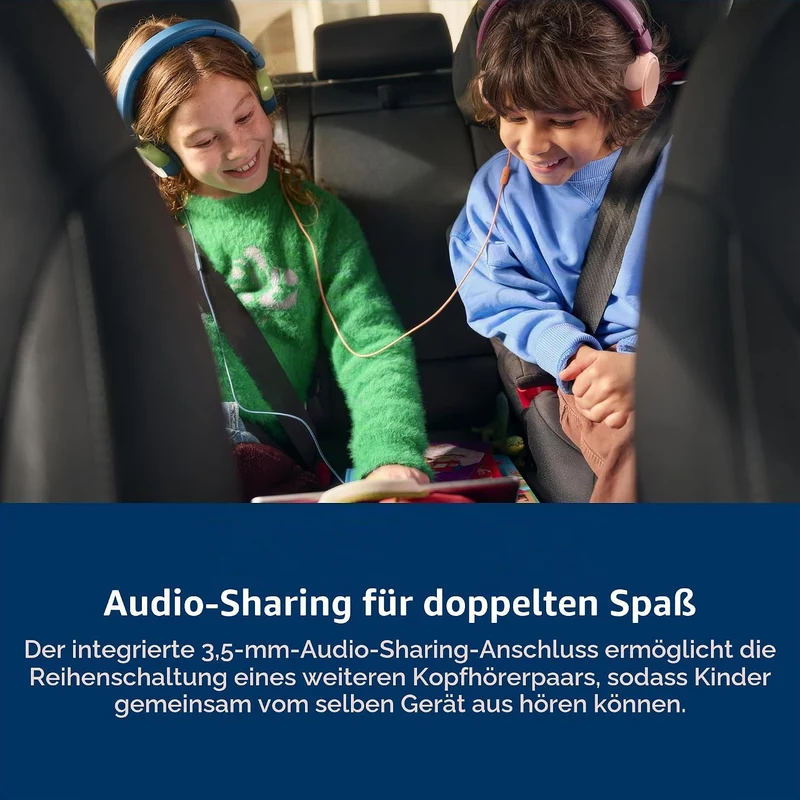 Philips TAK2000MP 2000-Serie mit kabelgebundenem ohraufliegendem Kopfhörer für Kinder, lautstärkenbe