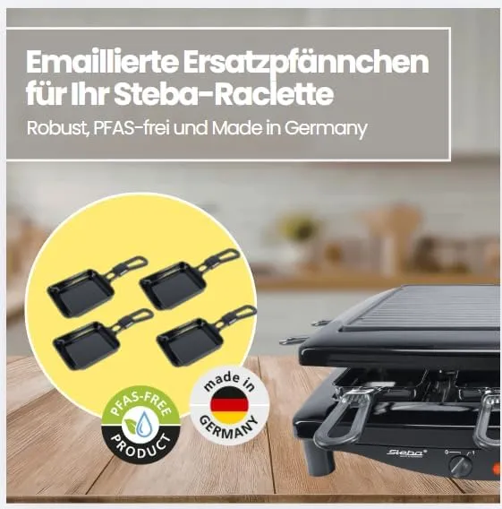 Steba 380005 Universal Raclette-Pfännchen 4er