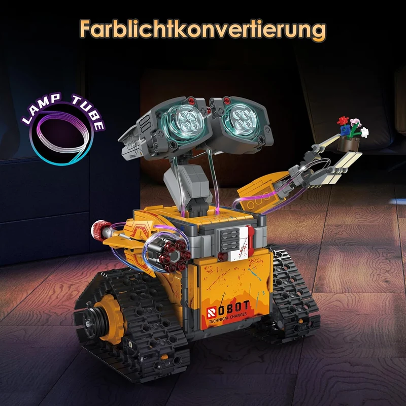 ZWOOS Technik Roboter Kinder Bauspielzeug,5-in 1 Programmierbarer Roboter Bausatz mit App & Fernsteu