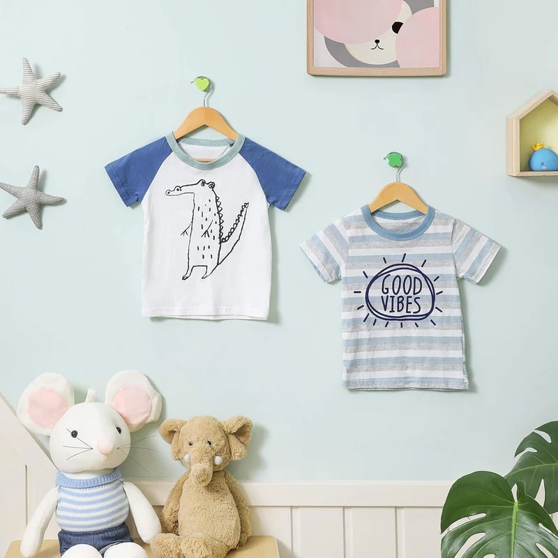 SONGMICS Kinderkleiderbügel, 20er Set Kleiderbügel Kinder, 35 cm Lange Bügel aus Holz, Massivholz, m