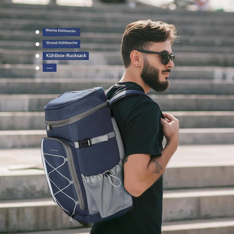 Maelstrom Kühlrucksack 35/50 Dosen, Isolierter Cooler Rucksack Auslaufsicher, Grosse Kühltasche Ruck