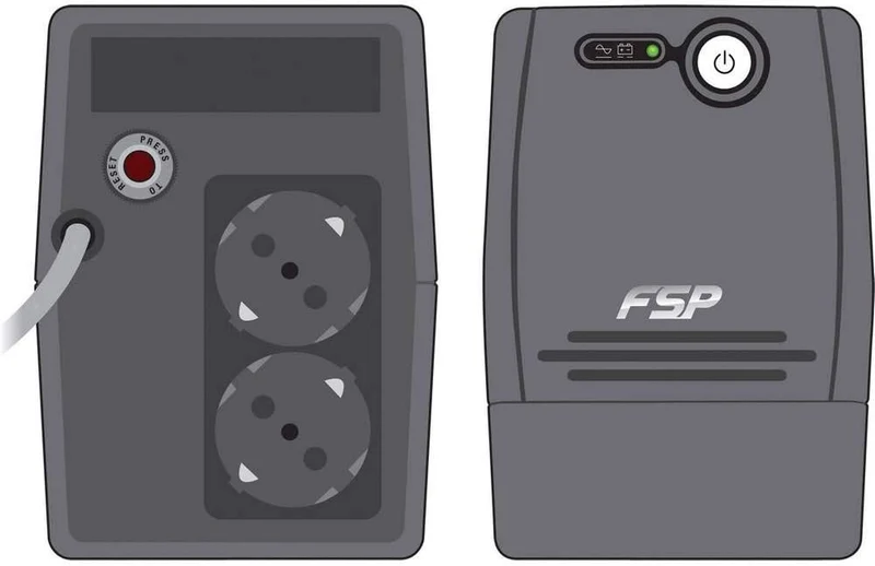 FSP PPF4800407 Fortron FP 800 Line-Interactive USV 800 VA/480 W, 4x Schuko, Eingang Spannungsumfang