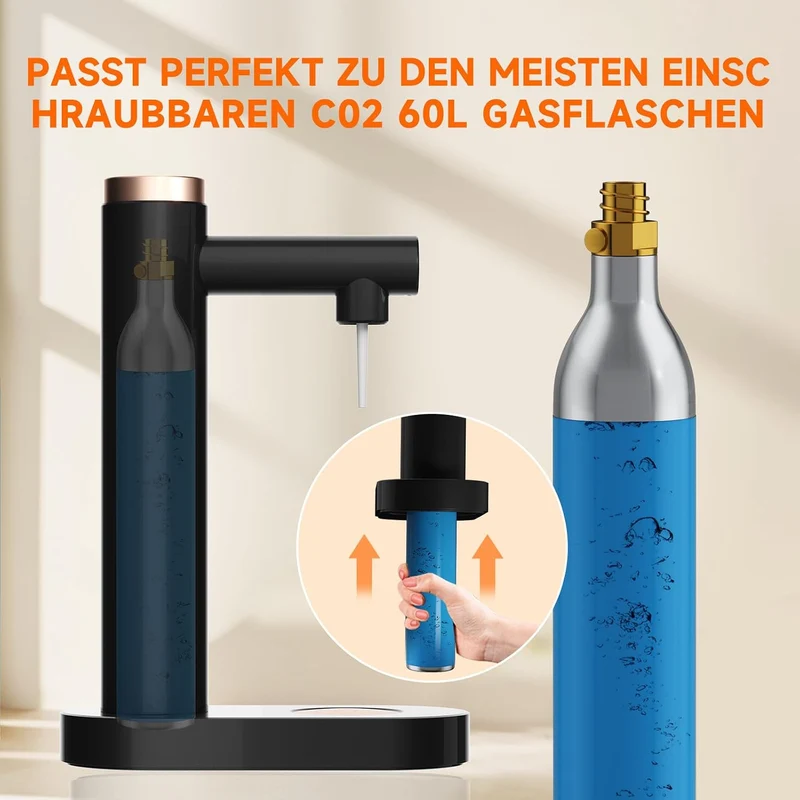 HOMELUX Wassersprudler, Sprudelwasser Maschine Mit 1L PET-Flaschen Bpa-Frei, Soda Maker, Wasser Spru