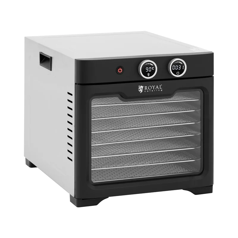 Royal Catering Dörrautomat 800 W 8 Etagen Timer bis 24 h Edelstahl Dörrgerät Dehydrator Obsttrockner