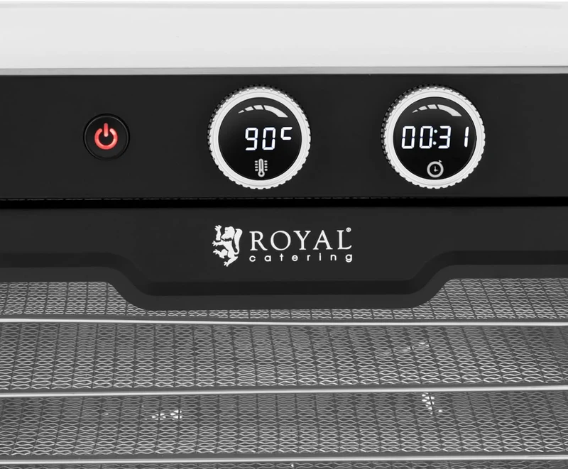 Royal Catering Dörrautomat 800 W 8 Etagen Timer bis 24 h Edelstahl Dörrgerät Dehydrator Obsttrockner