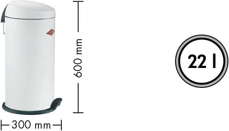 WESCO klassischer Tretabfallsammler CAPBOY MAXI in der Farbe sand matt, pulverbeschichtetes Stahlble