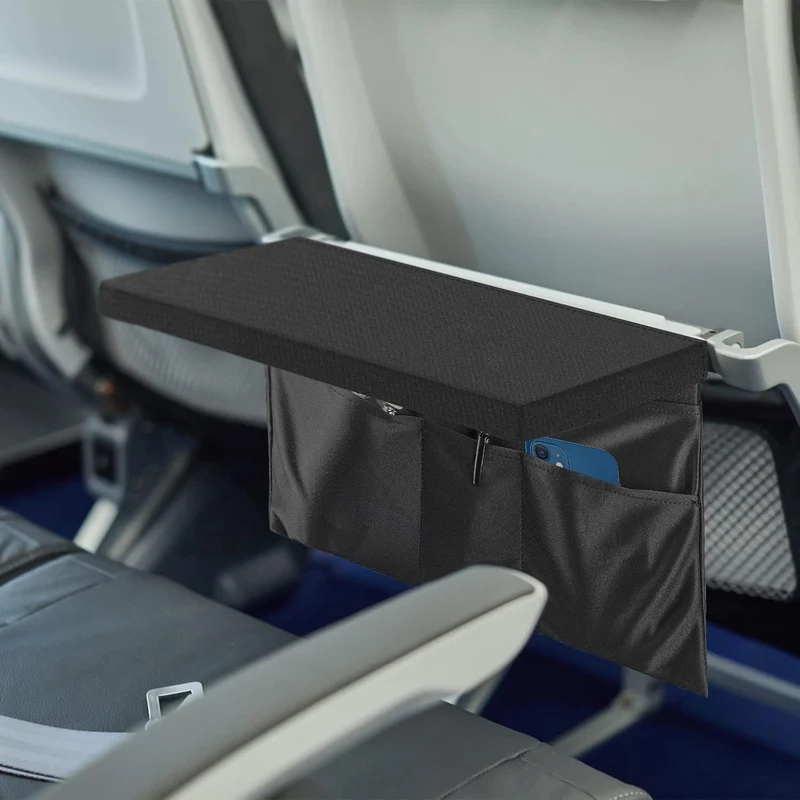 Linkidea Flugzeug-Tablett-Abdeckung mit Taschen und Rückenlehren-Organizer, praktische hygienische R