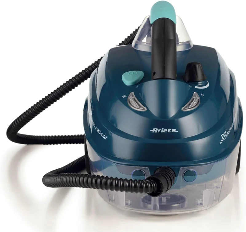 Ariete 4146 XVapor Deluxe, mobiler Dampfreiniger, 5 bar, integriertes Zubehörfach, Betriebsdauer bis