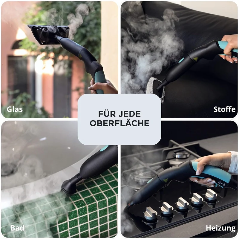 Ariete 4146 XVapor Deluxe, mobiler Dampfreiniger, 5 bar, integriertes Zubehörfach, Betriebsdauer bis