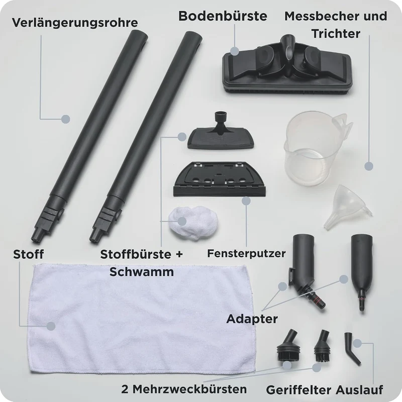 Ariete 4146 XVapor Deluxe, mobiler Dampfreiniger, 5 bar, integriertes Zubehörfach, Betriebsdauer bis