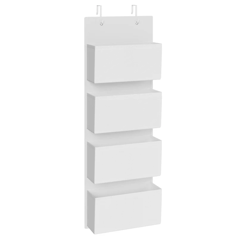 SONGMICS Hängeorganizer mit 4 Taschen, Hängeregal, Tür-Organizer 1 Wolkenweiss, 1 Wolkenweiss