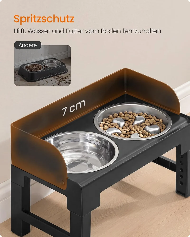 Feandrea Erhöhter Hundenapf, Höhenverstellbare Hunde Futterstation