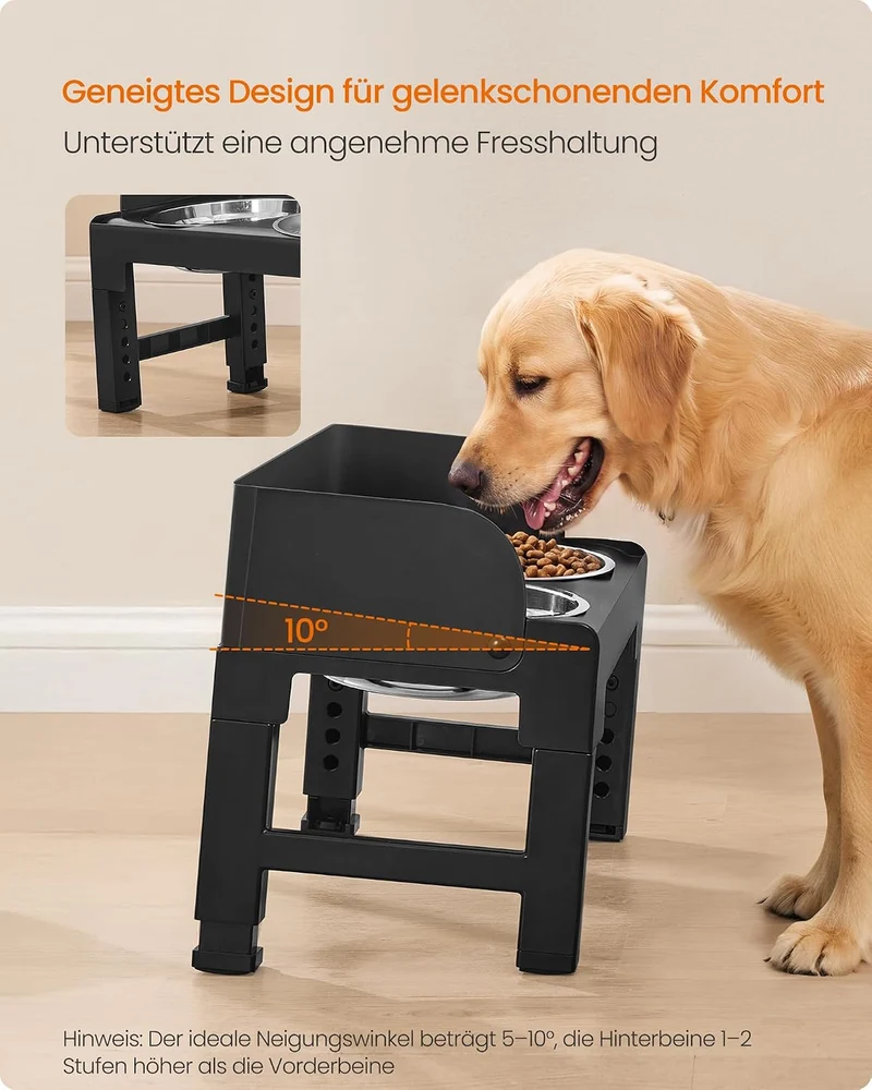 Feandrea Erhöhter Hundenapf, Höhenverstellbare Hunde Futterstation