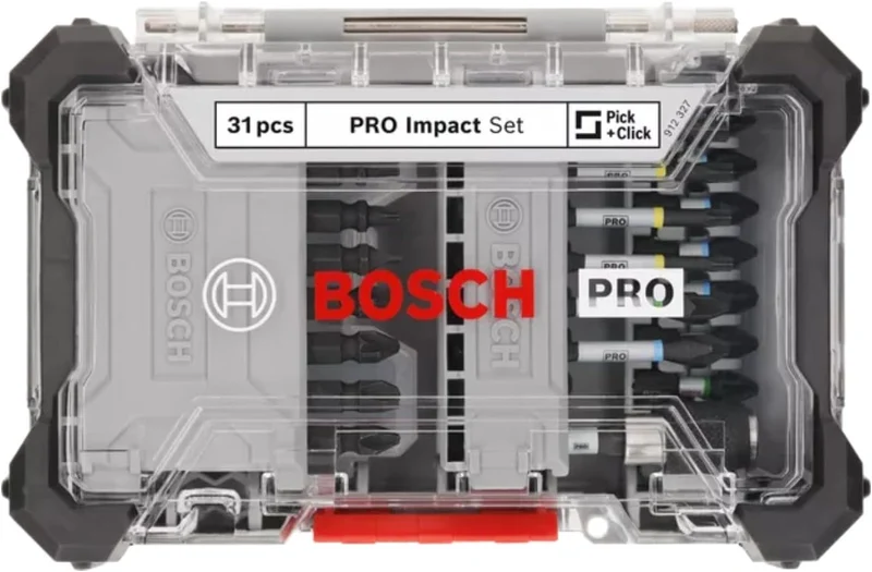 Bosch Professional 31 tlg. Schrauberbit Set (Impact Control, Pick and Click, Zubehör Schlagschrauber