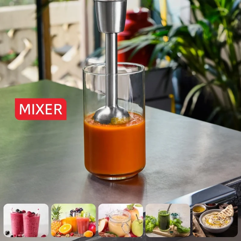 Tefal Quickchef+ Stabmixer, Powelix-Klingentechnologie, 20 Geschwindigkeitsstufen, Turbomodus, kompa