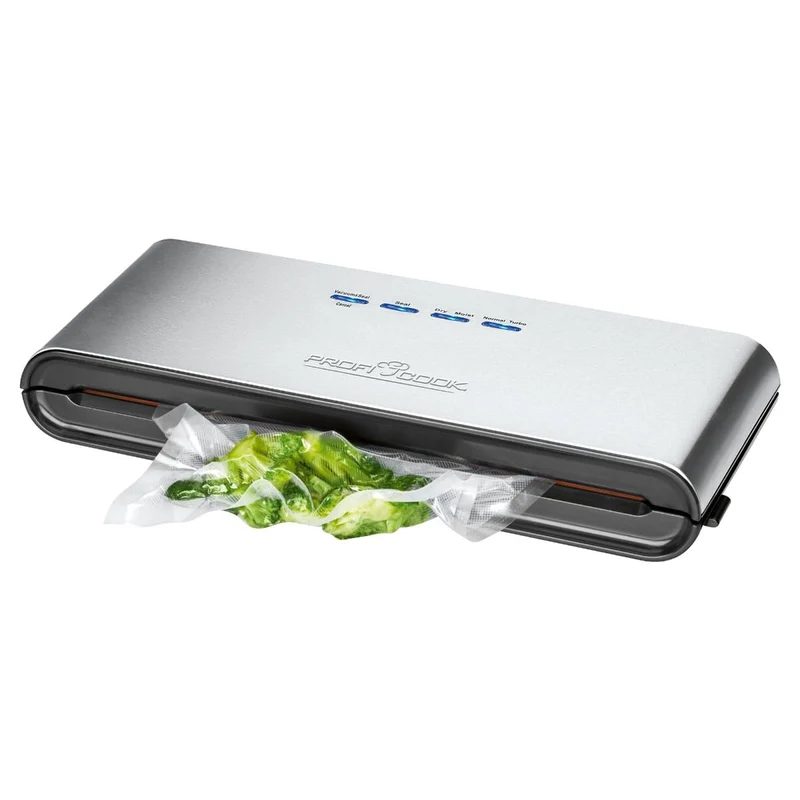 Profi Cook PC-VK 1080 Edelstahl-Vakuumiergerät, Vakuumierer, Lebensmittel bleiben vakuumiert bis zu