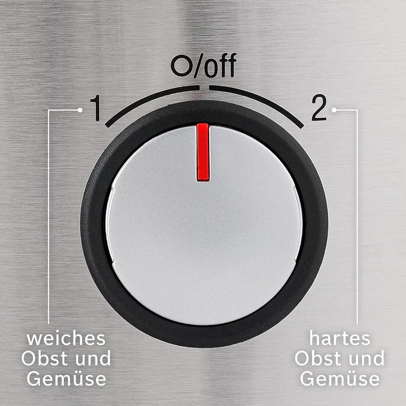 Bosch Entsafter VitaJuice 3 MES3500, elektrische Saftpresse für Obst und Gemüse, grosser Einfüllscha