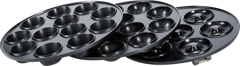 Steba CM 3 Cake-Maker "3 in 1",3 antihaftbeschichtete Platten für Cake-Pops, Muffins und Donuts,Plat