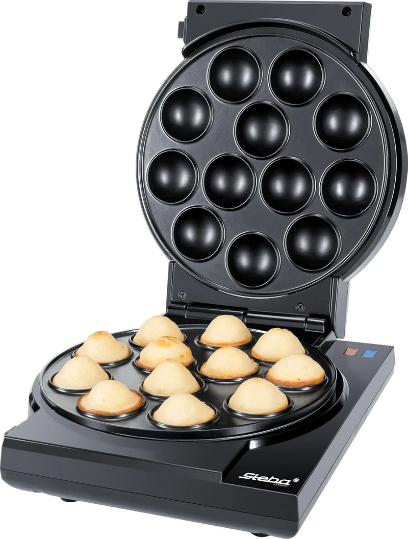 Steba CM 3 Cake-Maker "3 in 1",3 antihaftbeschichtete Platten für Cake-Pops, Muffins und Donuts,Plat