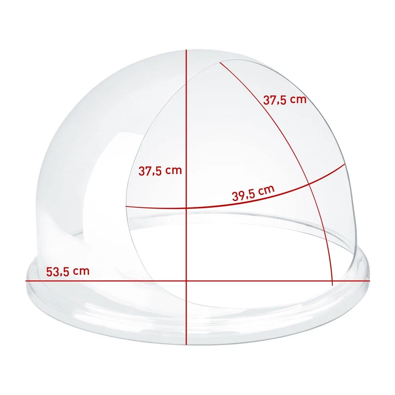 Royal Catering RCZW-COV12E Spuckschutz Abdeckhaube für Zuckerwattemaschine Candy Floss (Ø52 cm, Aryl