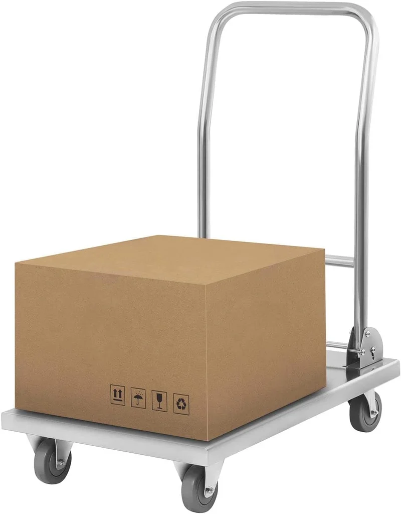 Royal Catering RCFT-1.1 Transportwagen Klappbar Plattformwagen Klappwagen Rollwagen (400 kg, Ladeflä