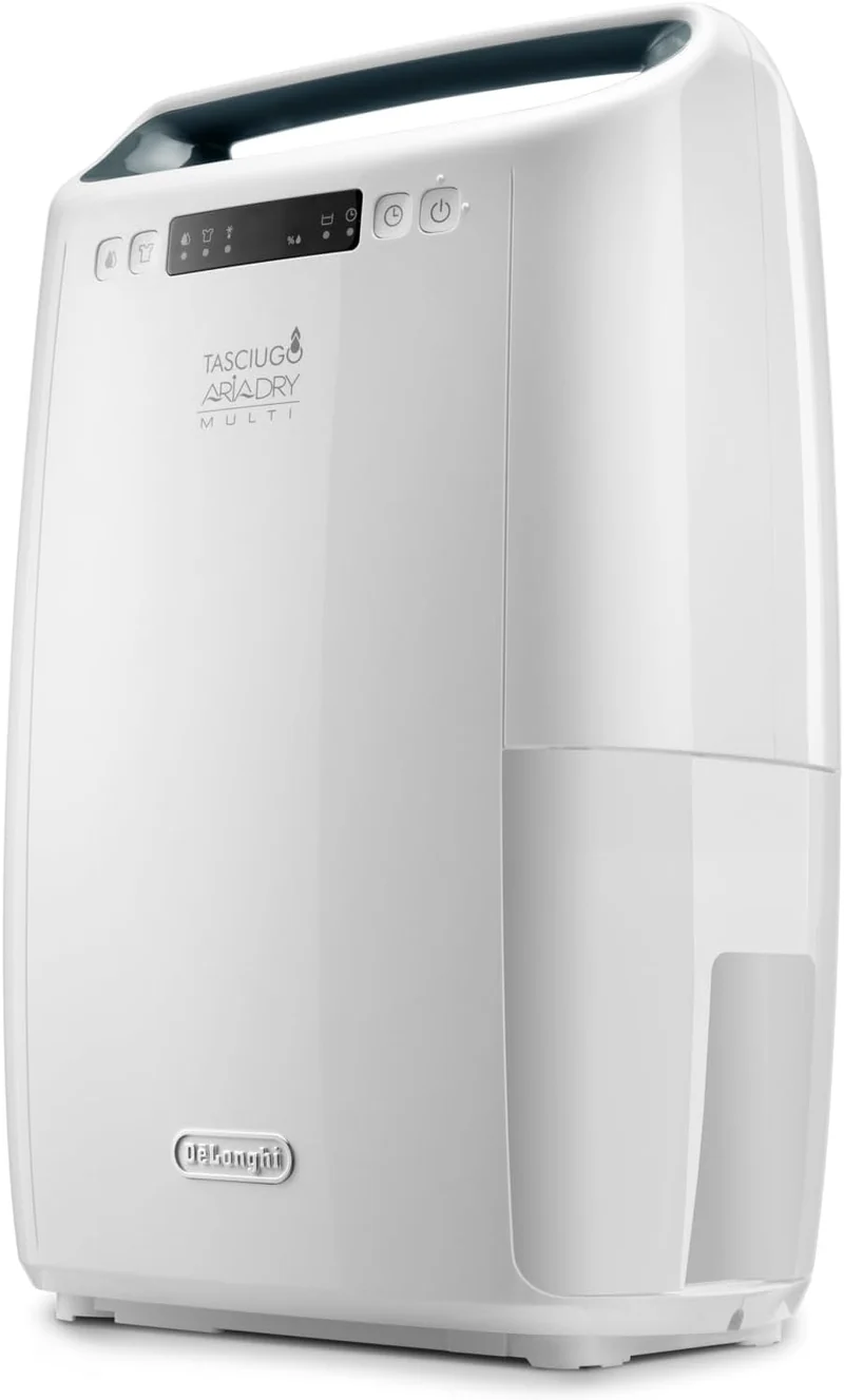 De'Longhi AriaDry DEXD216RF Mehrzweck-Luftentfeuchter, entfernt Feuchtigkeit zu Hause mit Filtration