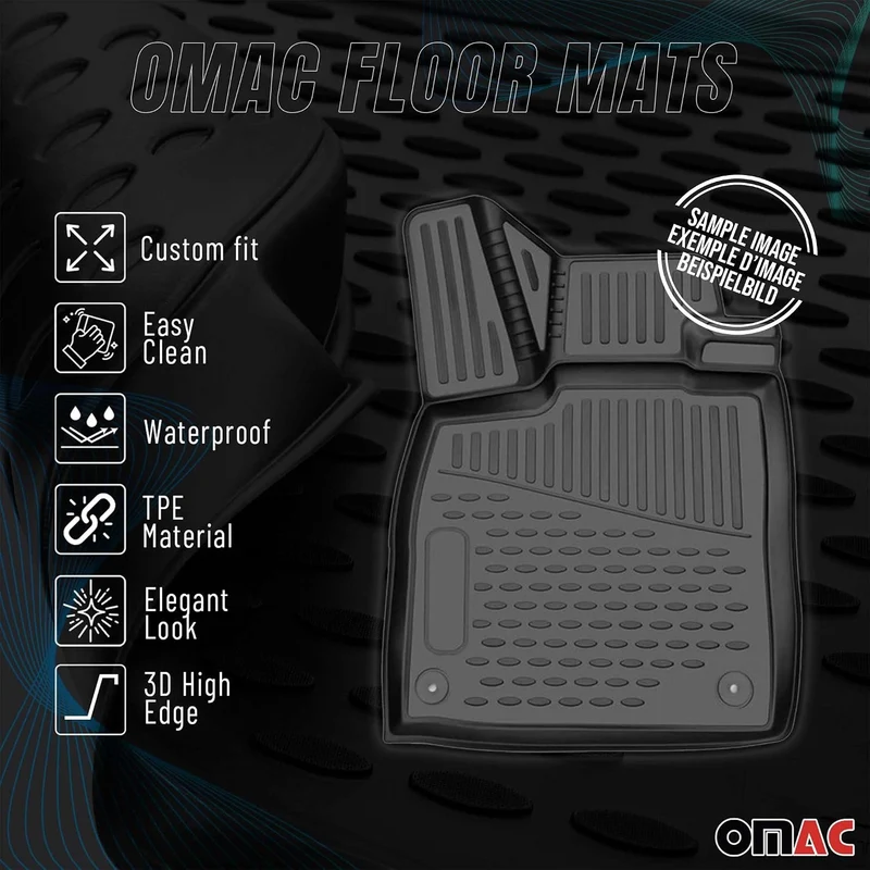 OMAC Gummi Fussmatten kompatibel mit Mazda CX-30 2019-2025 TPE Automatten CX-30 2019-2025 Fussmatten