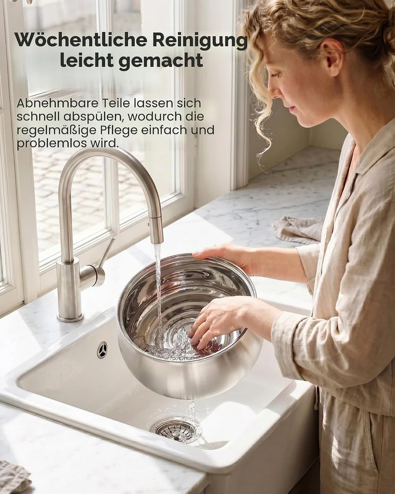 Tomxcute Katzenwasserbrunnen, 4,0 l, automatischer Edelstahl-Haustierbrunnen, Hundewasserspender, Ul