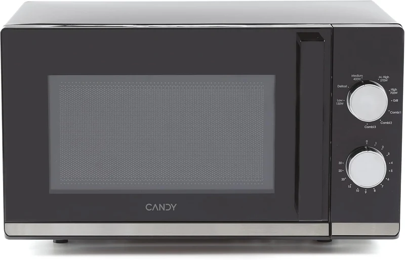 Candy Mikrowelle / 700 Watt/Grill 900 Watt / 20 Liter/Grilleinsatz/Schwarz/Modell: CMG20TNMB