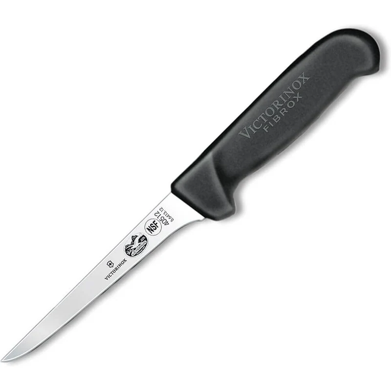 Victorinox Fibrox Ausbeinmesser, Swiss Made, 12cm Flexible Klinge, Rutschfest, rostfrei, Edelstahl,